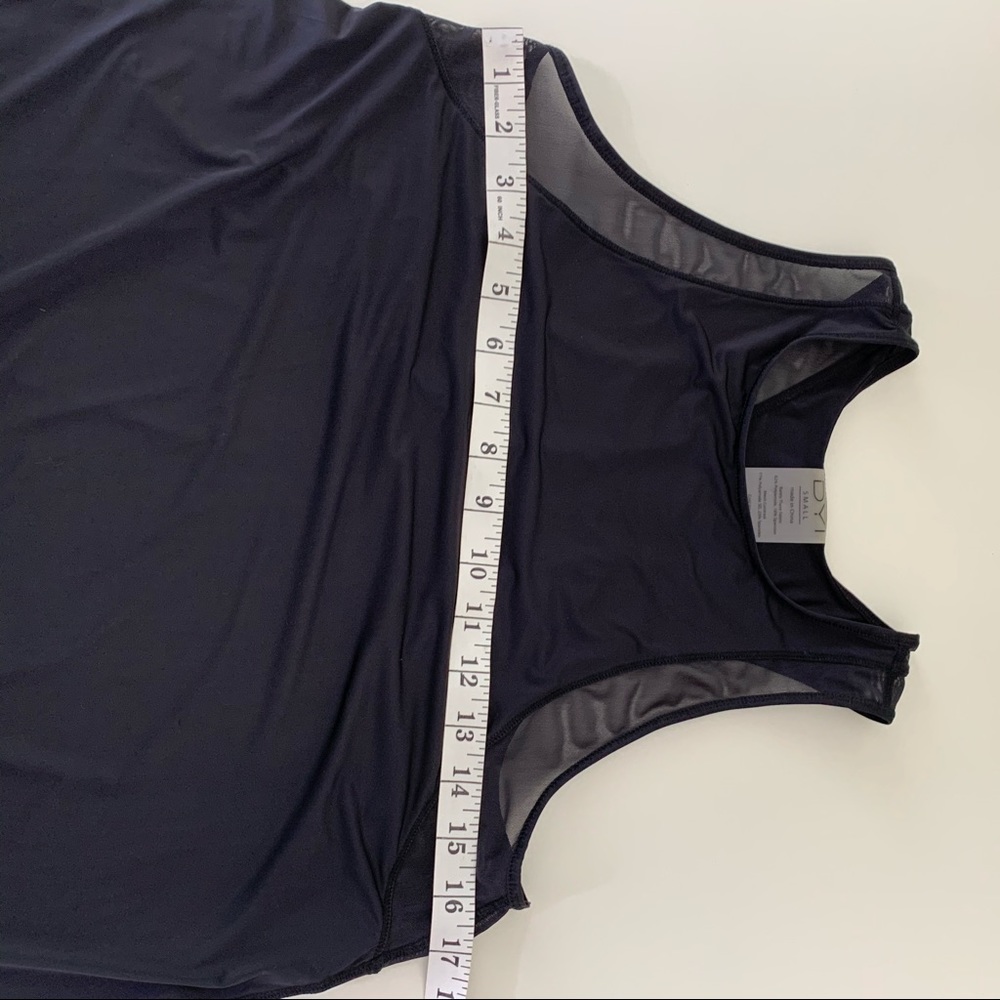DYI Mesh Panel Tank Sz S Black Yoga Workout Run - Picture 4 of 9